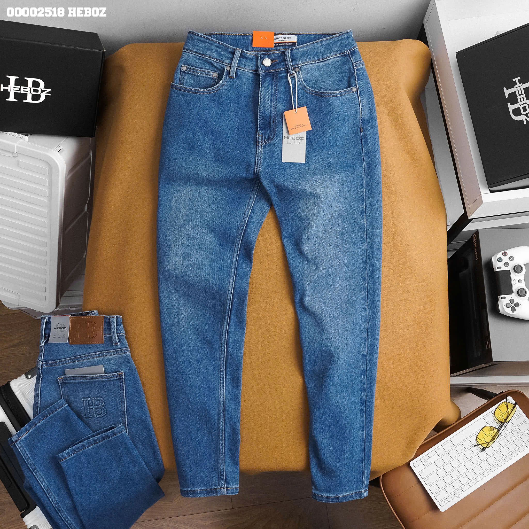 Quần jean nam Heboz basic form slim D-107 - 00002518
