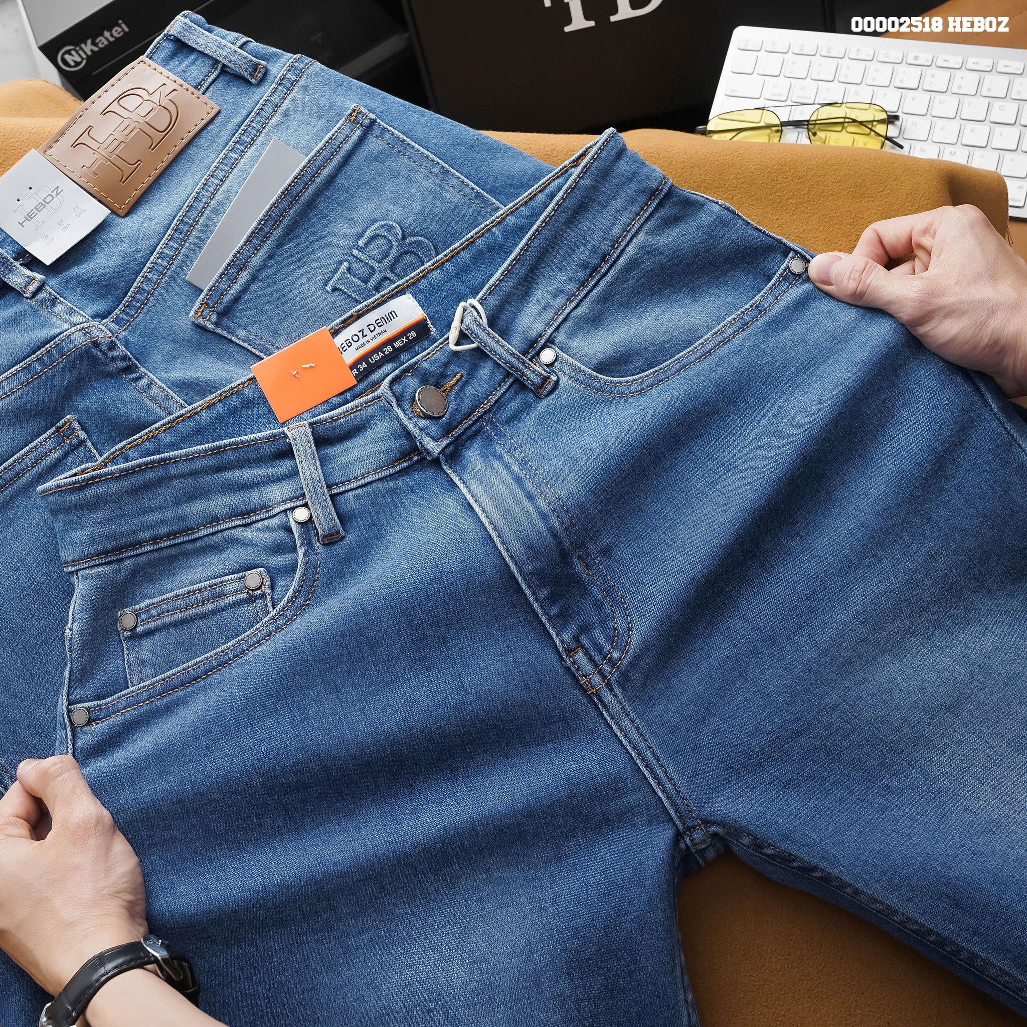 Quần jean nam Heboz basic form slim D-107 - 00002518