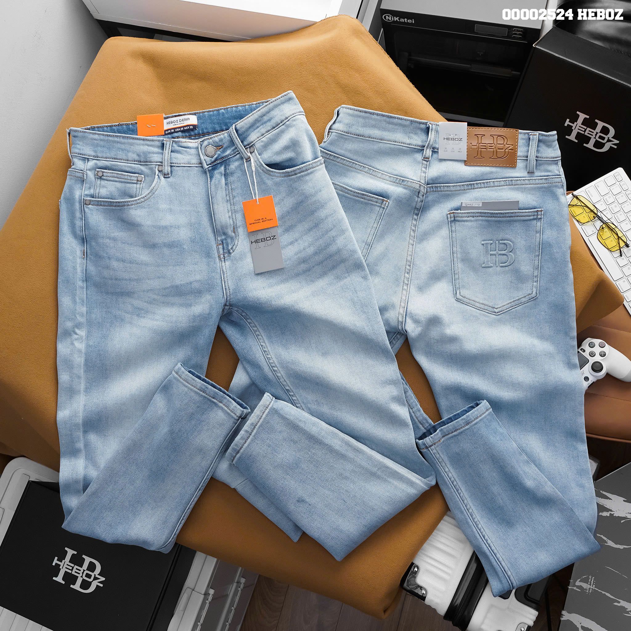 Quần jean nam Heboz basic dáng slim D110 - 00002524