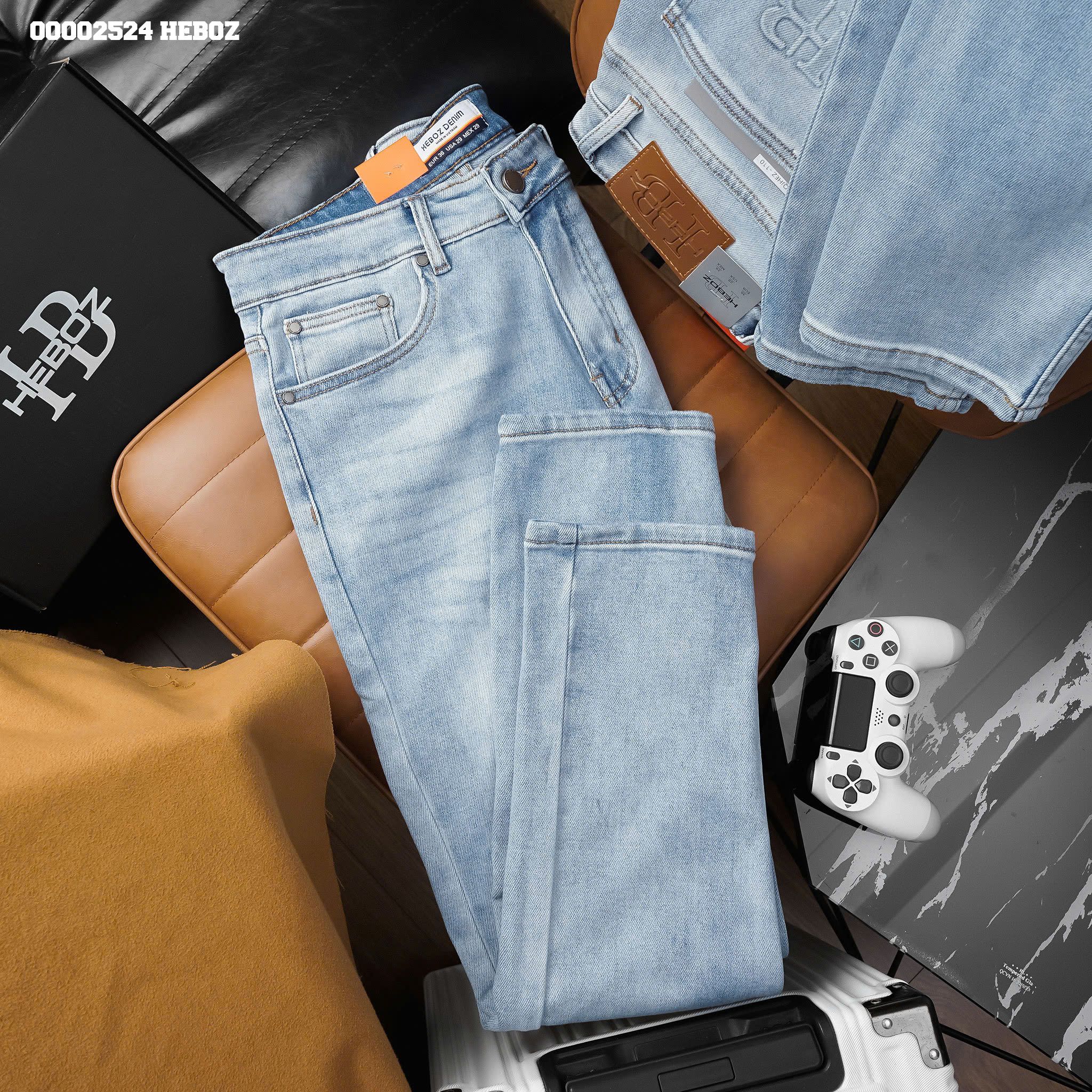 Quần jean nam Heboz basic dáng slim D110 - 00002524