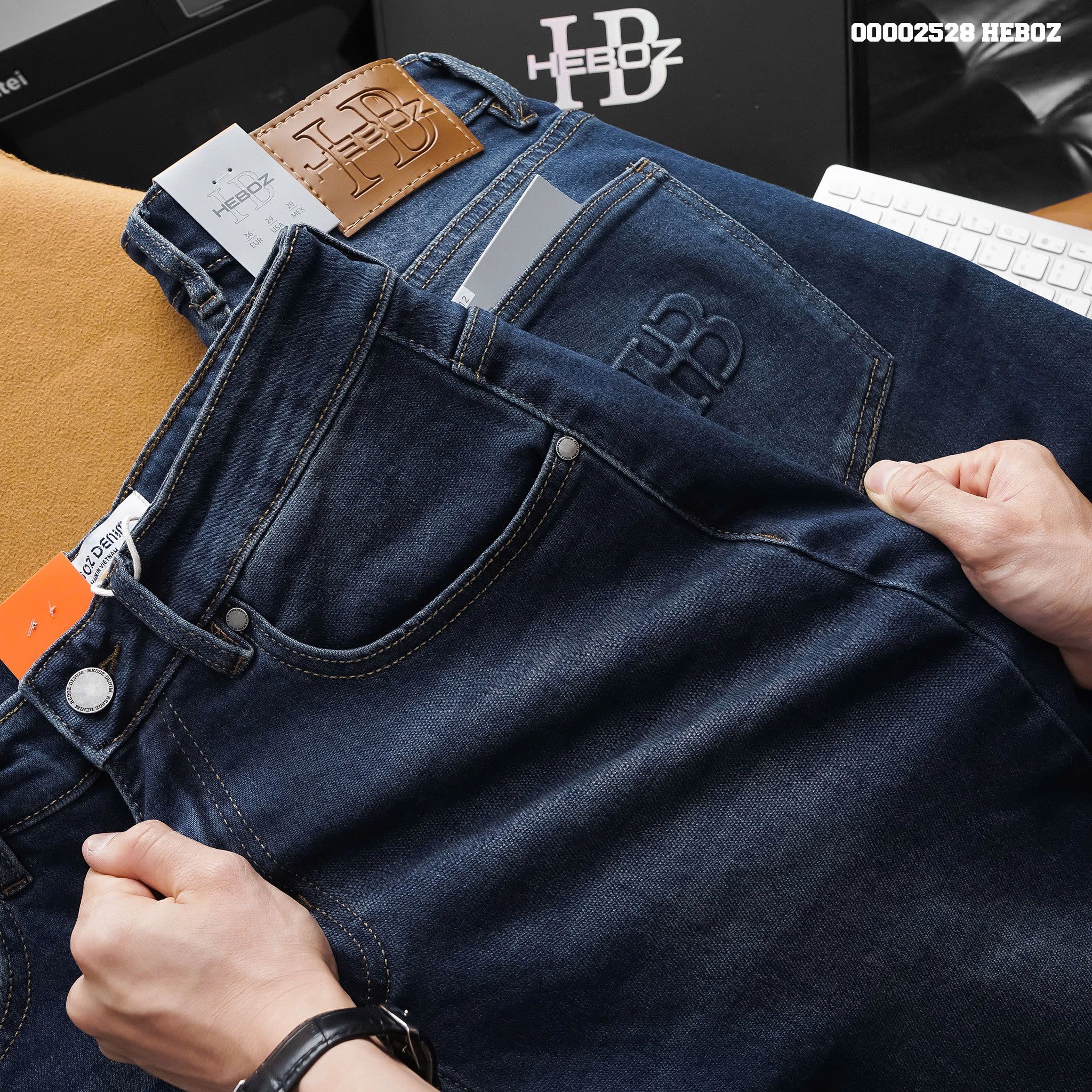 Quần jean nam Heboz basic dáng slim D112 - 00002528