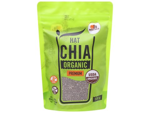  Hạt Chia Đen Hữu Cơ Smile Nuts Túi 500g - Nhập Khẩu Từ Nam Mỹ 