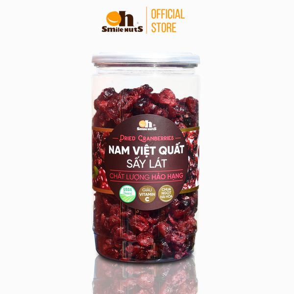 Nam Việt Quất (Cranberry) Sấy Lát Thượng Hạng Từ Mỹ Oh Smilenuts Hộp 500g