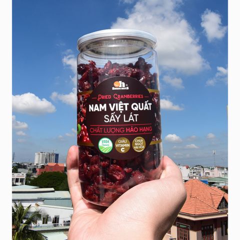  Nam Việt Quất (Cranberry) Sấy Lát Thượng Hạng Từ Mỹ Oh Smilenuts Hộp 500g 