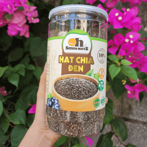  Hạt Chia Đen Hữu Cơ Smilenuts Hộp 600g - Nhập Khẩu Từ Nam Mỹ 