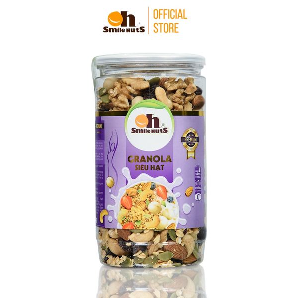 Granola Siêu Hạt Nhập Khẩu Smile Nuts Hộp 500 Gram