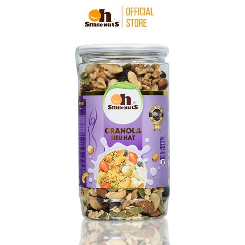  Granola Siêu Hạt Nhập Khẩu Smile Nuts Hộp 500 Gram 