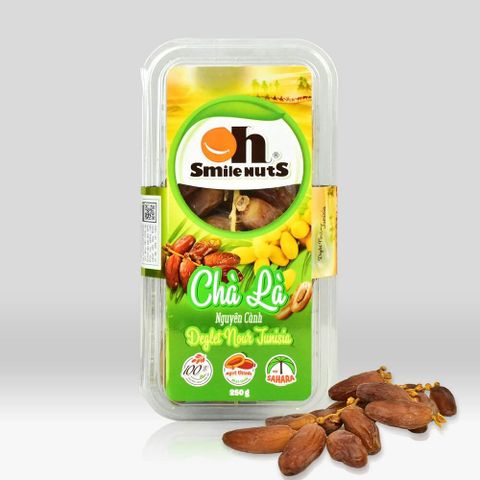 Chà Là Nguyên Cành Deglet Nour Smile Nuts Hộp 250g 