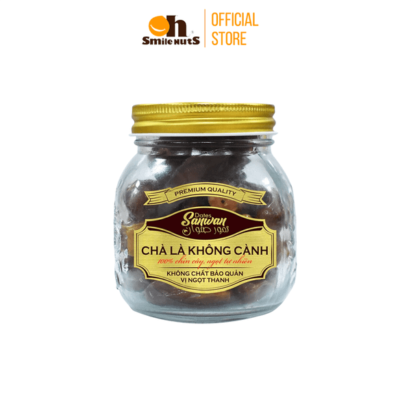 Chà là khô không cành Deglet Nour Tunisia Smile Nuts - Hủ 230g