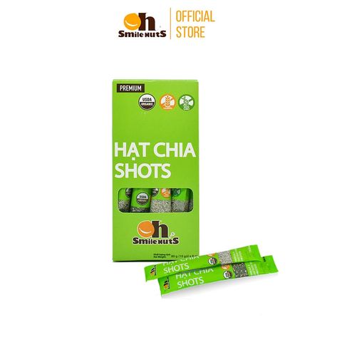  Hạt Chia Shots Hữu Cơ Smile Nuts Hộp 80g (8g x 10 gói) 