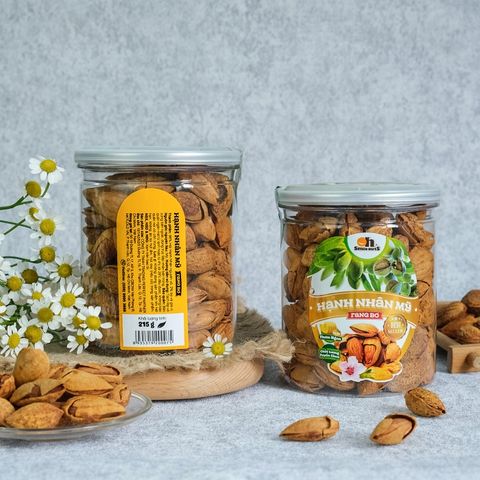  Hạnh Nhân Mỹ Rang Bơ Smile Nuts Hộp 215g 