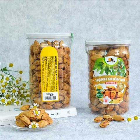 Hạt Hạnh Nhân Mỹ Rang Bơ Smile Nuts Hộp 350g 