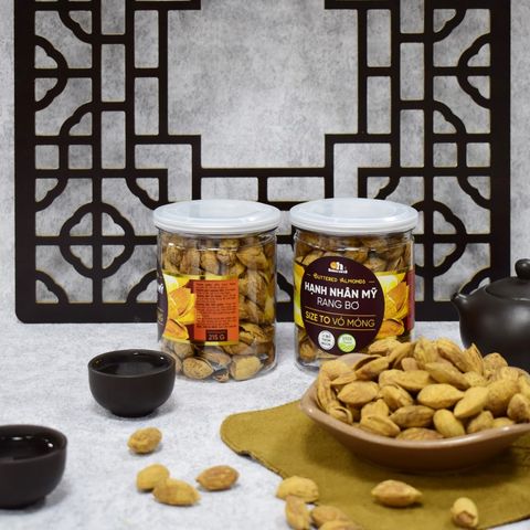  Hạnh Nhân Mỹ Rang Bơ Smile Nuts Hủ 215g 