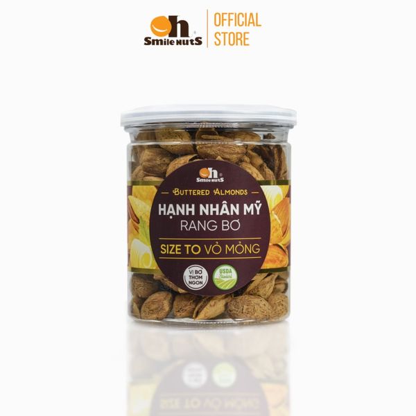 Hạnh Nhân Mỹ Rang Bơ Smile Nuts Hủ 215g