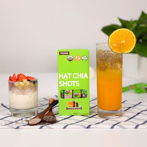 Hạt Chia Shots Hữu Cơ Smile Nuts Hộp 80g (8g x 10 gói) 