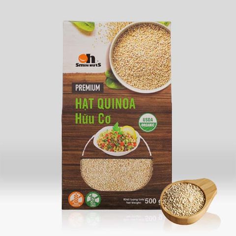  Hạt Quinoa Trắng Hữu Cơ Smile Nuts Hộp 500g - Nhập Khẩu Từ Peru 