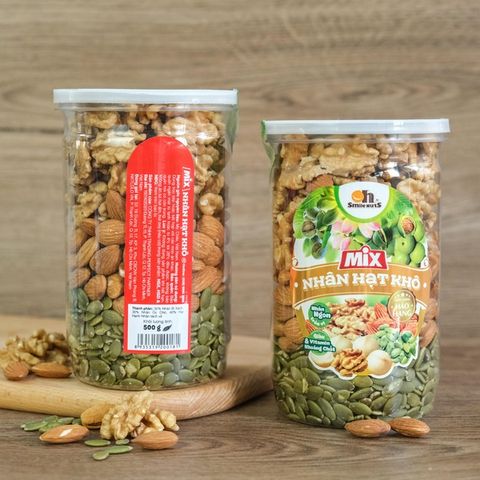  Mix Nhân Hạt Khô Nhập Khẩu Smile Nuts Hộp 500g 