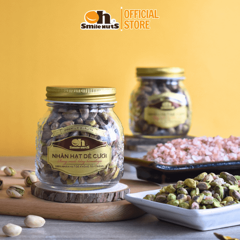  Nhân Hạt Dẻ Cười Mỹ (Rang Muối Hồng Himalaya) Oh Smile Nuts - Hủ 200g 