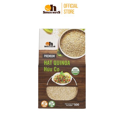  Hạt Quinoa Trắng Hữu Cơ Smile Nuts Hộp 500g - Nhập Khẩu Từ Peru 