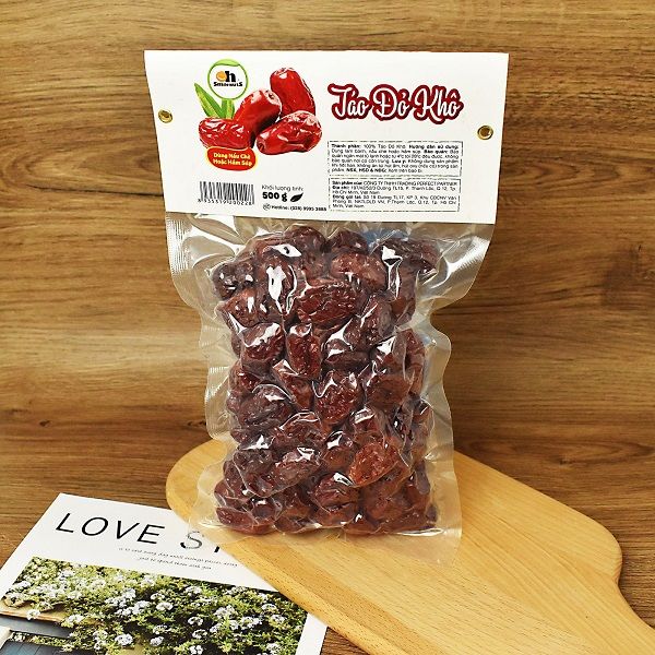 Táo Đỏ Khô Nấu Chè Smile Nuts Túi 500g - Nhập Khẩu Tân Cương