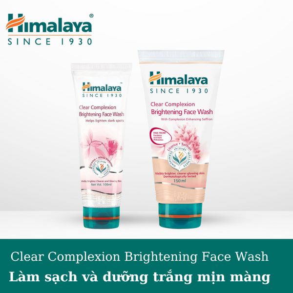 Sữa rửa mặt trắng da mịn màng Himalaya Clear Complexion BRIGHTENING Face Wash