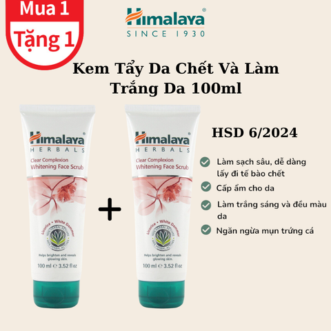 [XẢ TỒN HSD 6/2024] MUA 1 TẶNG 1 Kem Tẩy Da Chết Và Làm Trắng Da 100ml