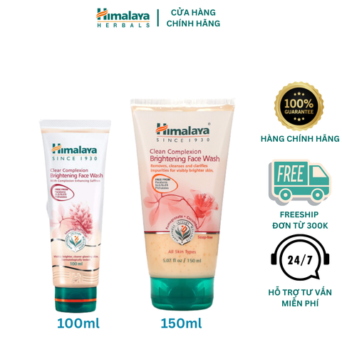 [DUNG TÍCH 100ML HẠN SỬ DỤNG 6/2024] Sữa rửa mặt trắng da mịn màng Himalaya Clear Complexion BRIGHTENING Face Wash