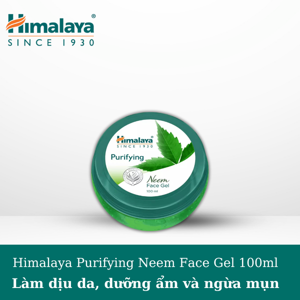 Gel dưỡng ẩm làm dịu da Himalaya Purifying Neem Face Gel 100ml