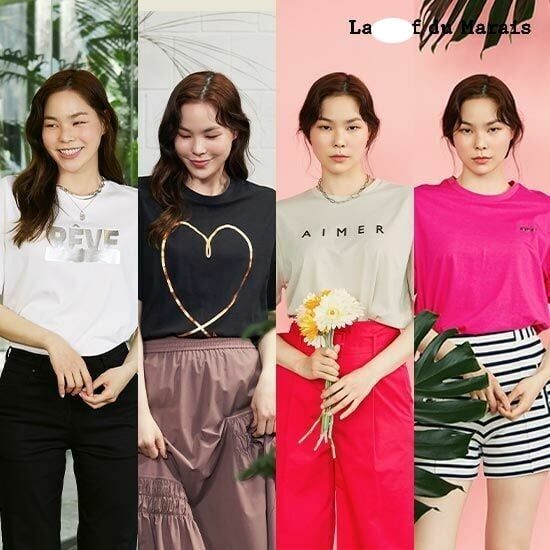 Áo thun Lapiaf xuất Hàn dành cho Nữ. Chất vải cotton mềm mại, form overisze rộng rãi.