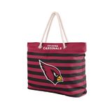 Túi tote đi biển Foco . Chất vải canvas, unisex. Đỏ sọc đen hình Chim
