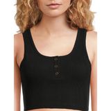 Áo ba lỗ NB Crop Henley Tank Top dành cho Nữ. Chất cotton thun gân mềm mịn, co giãn thoải mái.