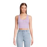 Áo ba lỗ NB Crop Henley Tank Top dành cho Nữ. Chất cotton thun gân mềm mịn, co giãn thoải mái.