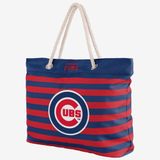 Túi tote đi biển Foco . Chất vải canvas, unisex. Xanh sọc cubs