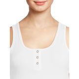 Áo ba lỗ NB Crop Henley Tank Top dành cho Nữ. Chất cotton thun gân mềm mịn, co giãn thoải mái.