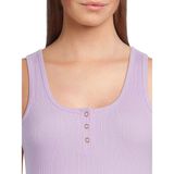 Áo ba lỗ NB Crop Henley Tank Top dành cho Nữ. Chất cotton thun gân mềm mịn, co giãn thoải mái.