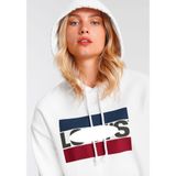 Hoodie hàng hiệu Le\/i's dành cho Nữ. Chất vải sweater da cá, mềm mịn và chắc chắn. Giữ form cực tốt. Có túi.