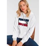 Hoodie hàng hiệu Le\/i's dành cho Nữ. Chất vải sweater da cá, mềm mịn và chắc chắn. Giữ form cực tốt. Có túi.