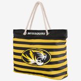 Túi tote đi biển Foco . Chất vải canvas, unisex. Đen phối vàng hổ