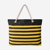 Túi tote đi biển Foco . Chất vải canvas, unisex. Đen phối vàng hổ