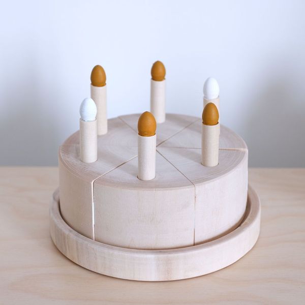  Mô hình bánh sinh nhật - Đồ chơi bằng gỗ dễ thương cho bé gái 