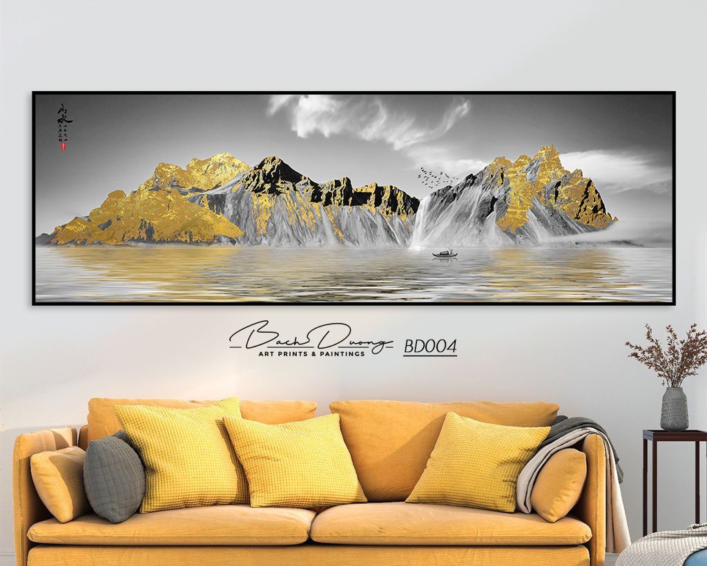  Bức tranh dài núi vàng núi bạc BD004 