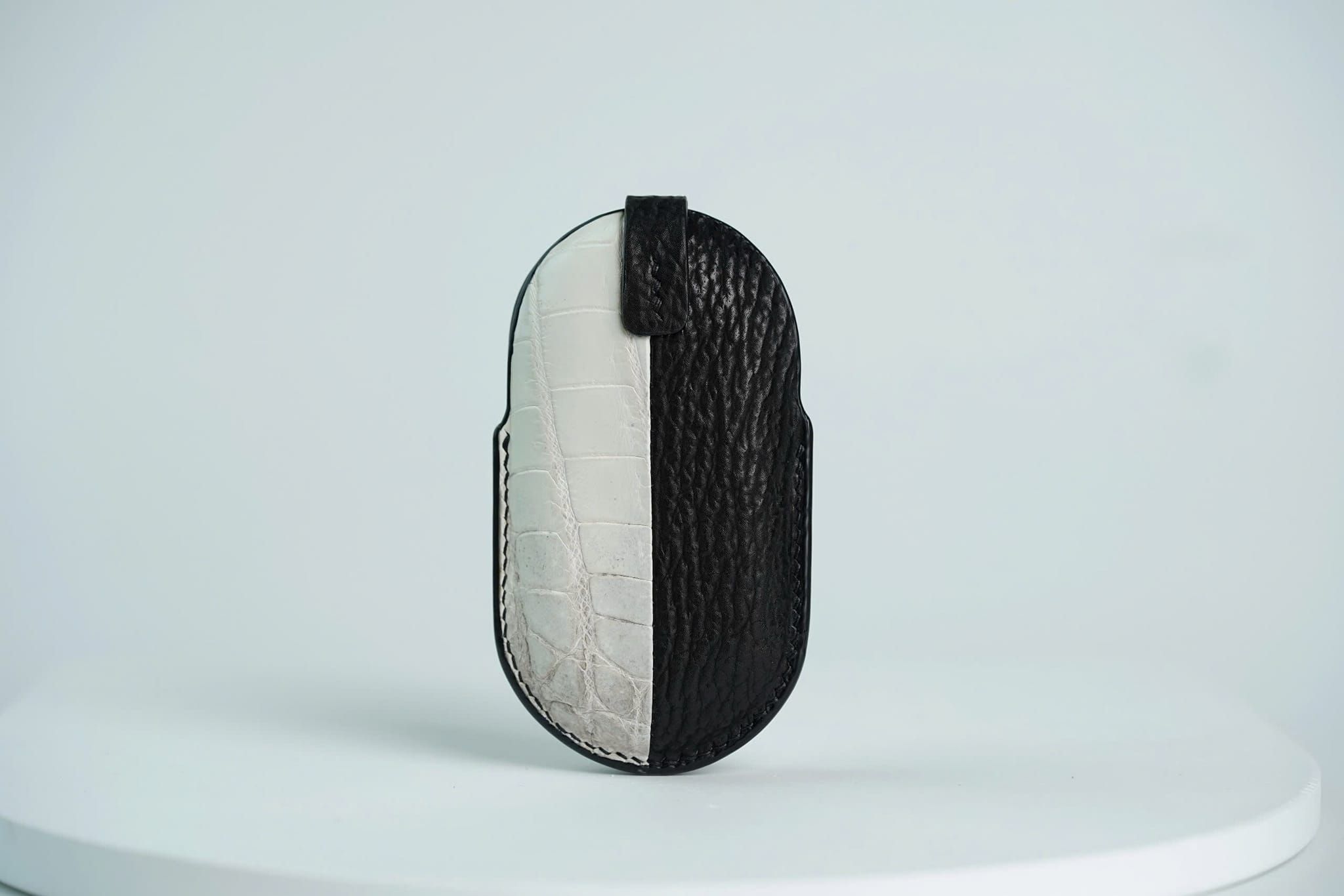 Bao Da Chìa Khóa Mercedes - Da Black Shark Skin và Himalaya Leather