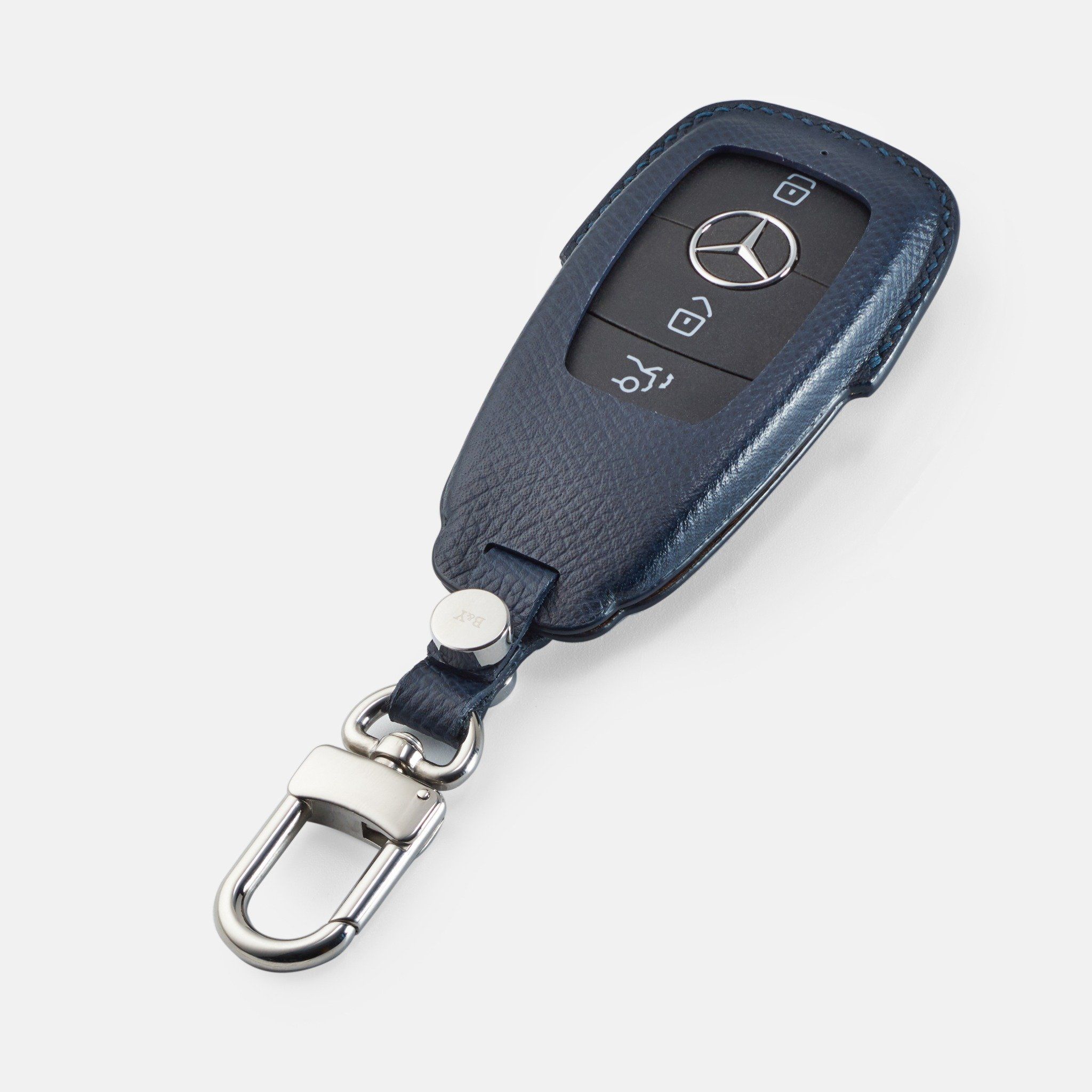 Bao Da Chìa Khóa Mercedes Da vân Navy Thiết Kế Số 2