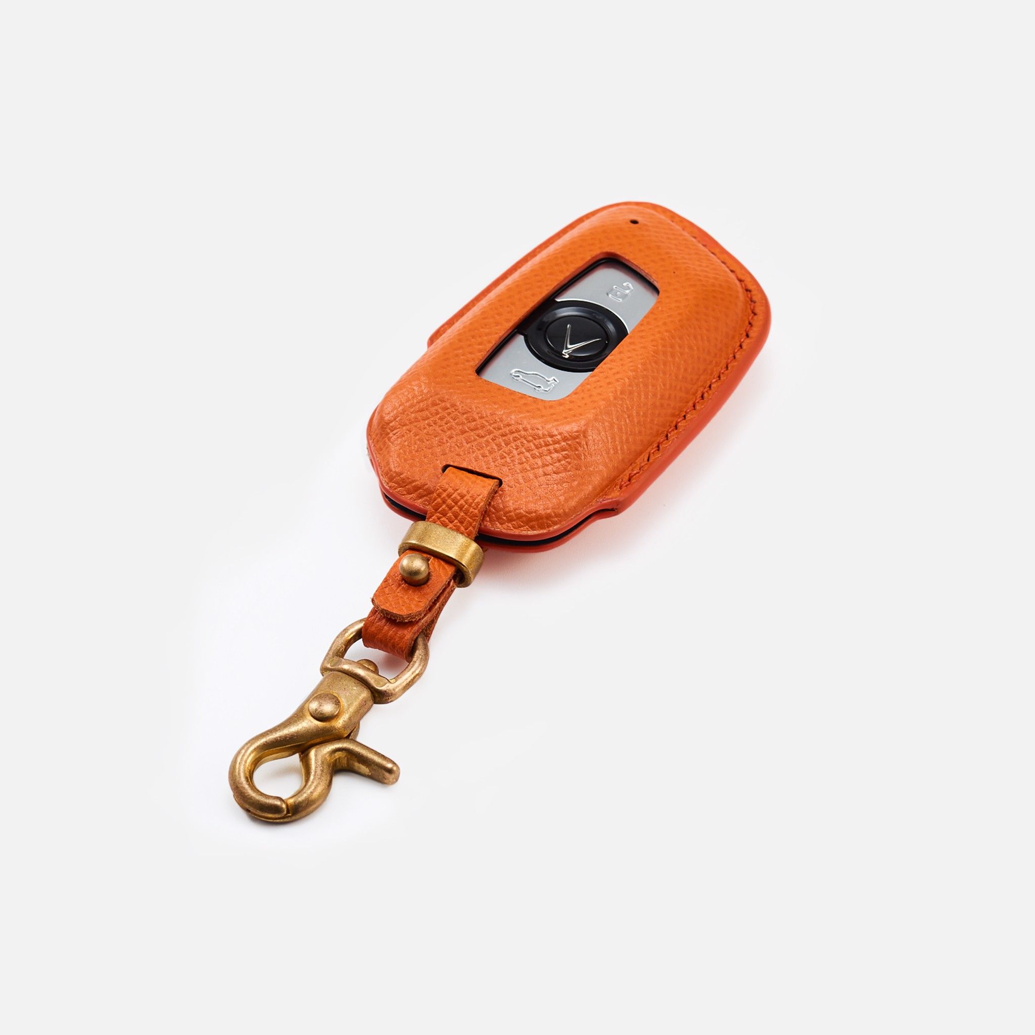 Bao da chìa khóa Vinfast da vân light orange