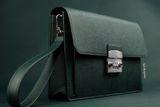  Clutch xách tay chất da bê Epsom  xanh dark green đặt riêng 