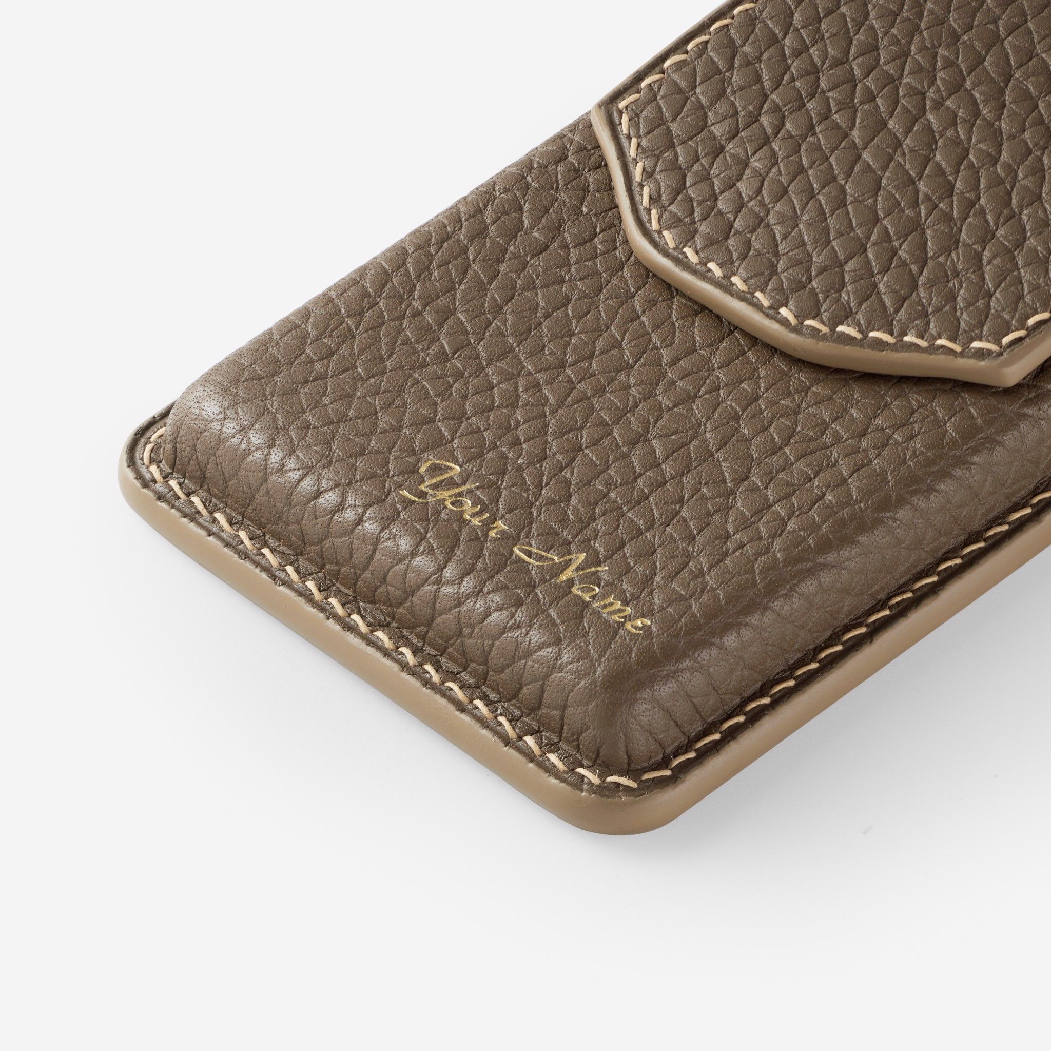 Ví Da Đựng Danh Thiếp Magnet Beige