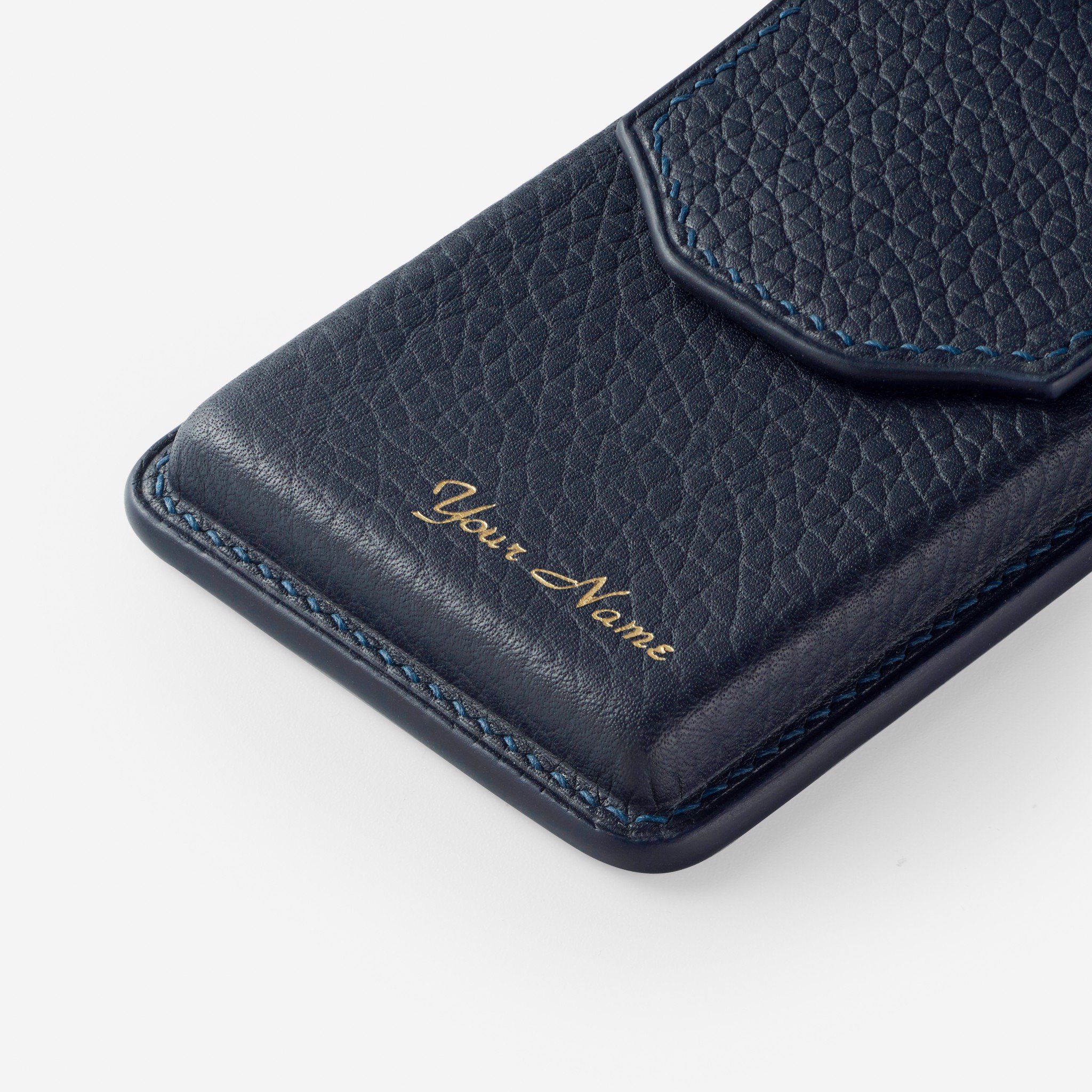 Ví Da Đựng Danh Thiếp Magnet Navy Blue