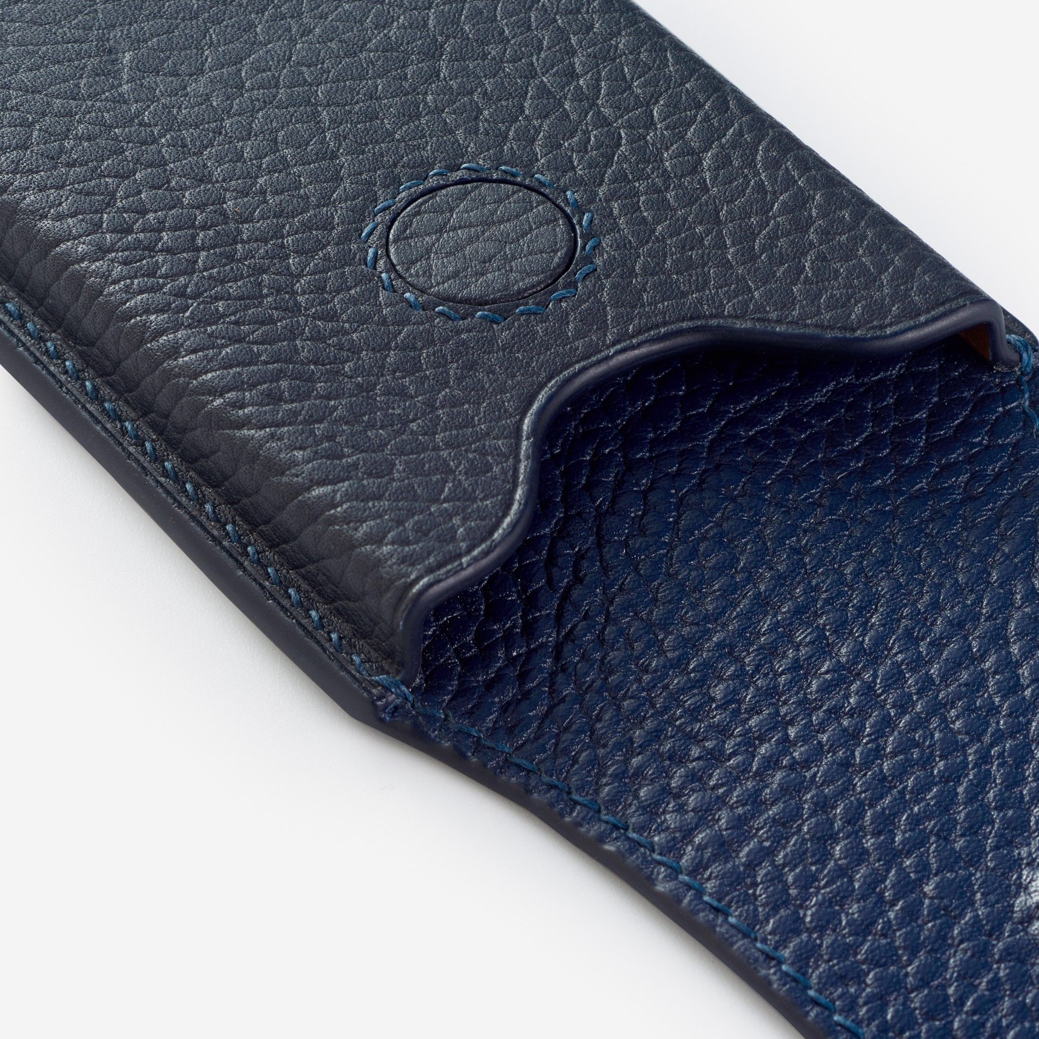Ví Da Đựng Danh Thiếp Magnet Navy Blue