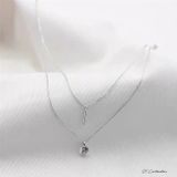 Dây chuyền bạc Double Diamond