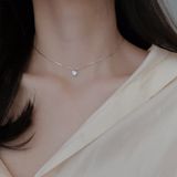 Dây chuyền bạc Simple Diamond